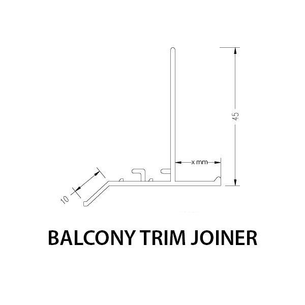 Roberts Designs balcony trim - joiner